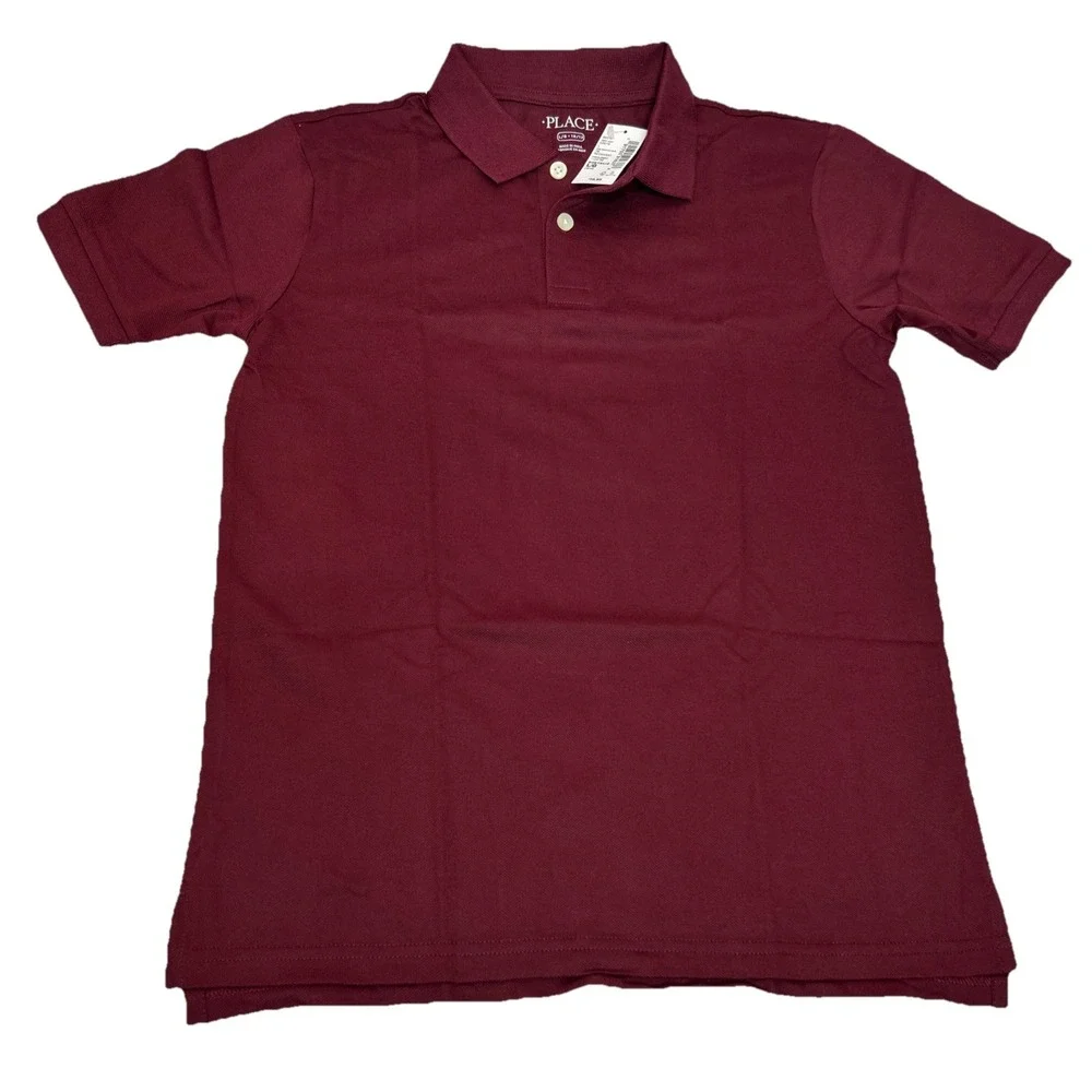 The Children's Place Boys Redwood Uniform Pique Polo L (10/12) 191755916378 NWT